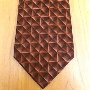 Van Heusen Geometric Rust-colored Tie
